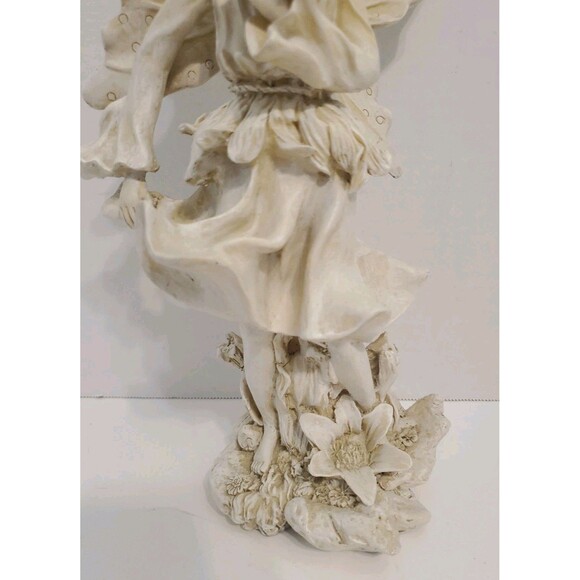 Midwestern Home Products 12.5" White Resin Fairy Whimsical Fantasy Flowers EUC - Picture 4 of 8